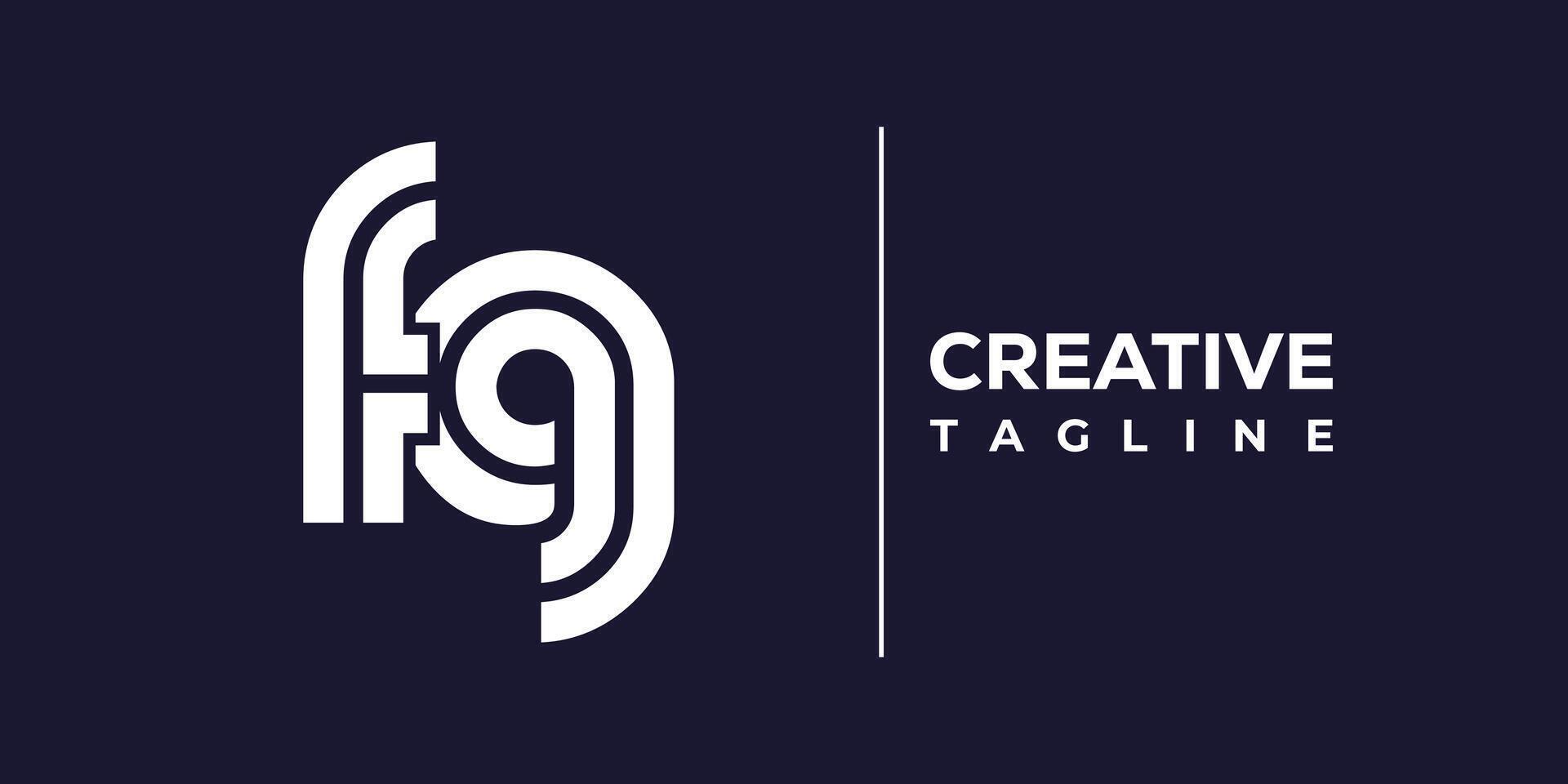 fg abstract minimalist letters Logo Monogram. vector