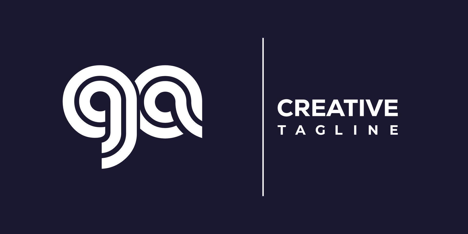 ga abstract minimalist letters Logo Monogram. vector