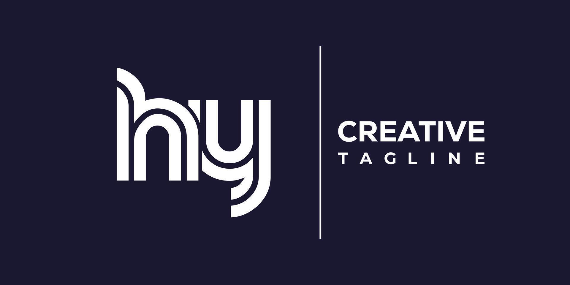 hy abstract minimalist letters Logo Monogram. vector