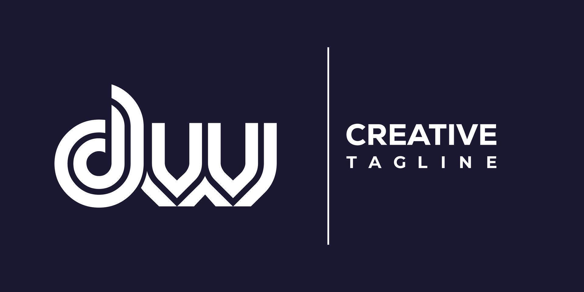 dw abstract minimalist letters Logo Monogram. vector