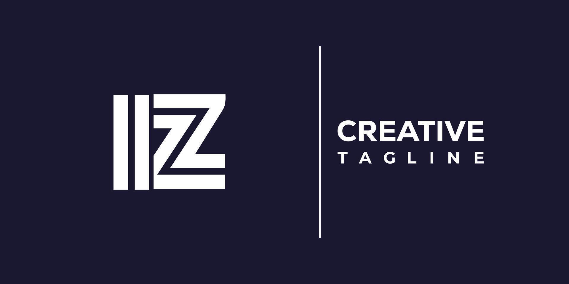 iz abstract minimalist letters Logo Monogram. vector