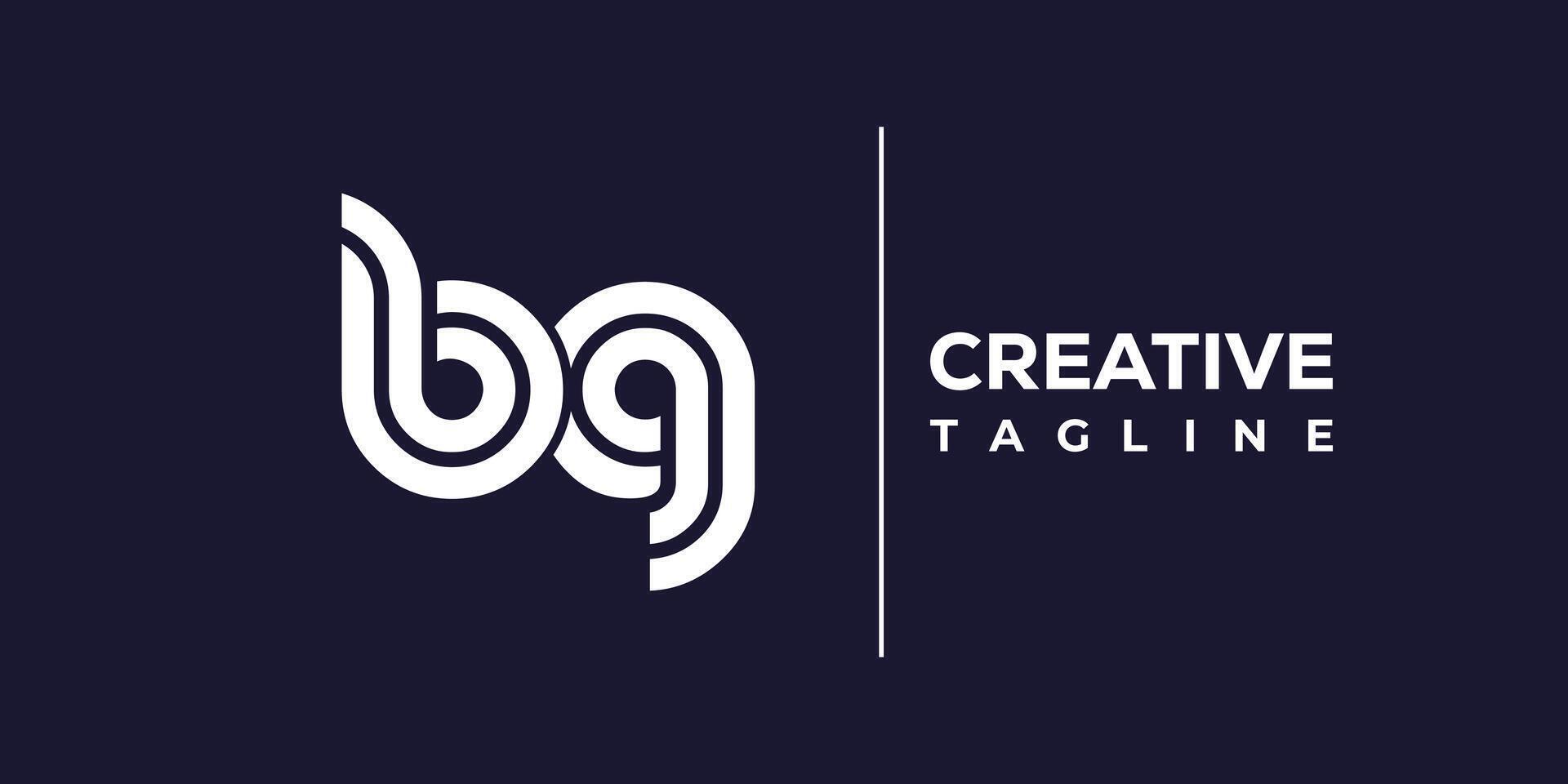 bg abstract minimalist letters Logo Monogram. vector