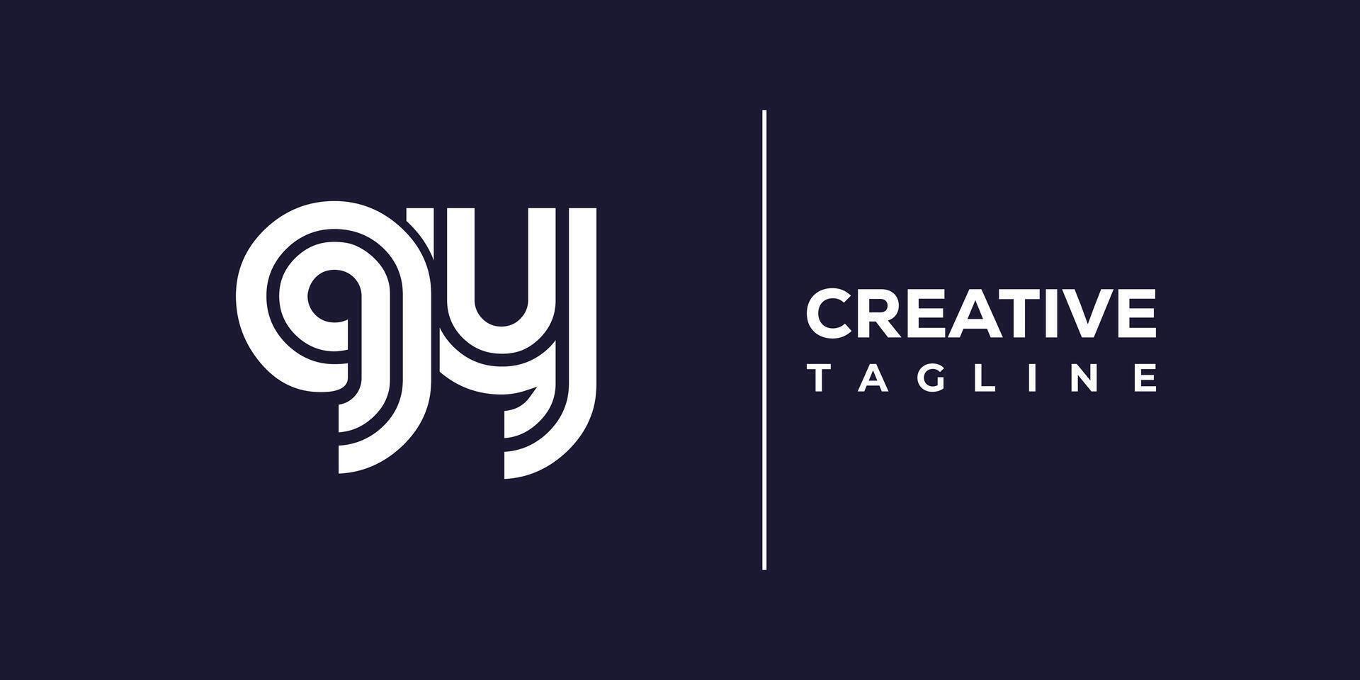 gy abstract minimalist letters Logo Monogram. vector