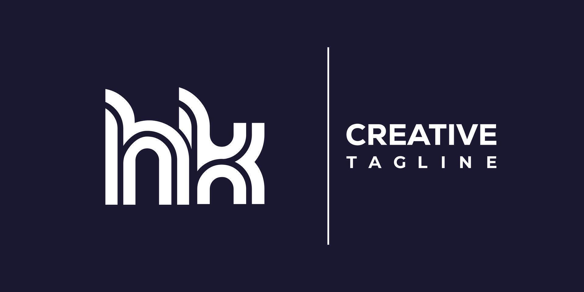 hk abstract minimalist letters Logo Monogram. vector