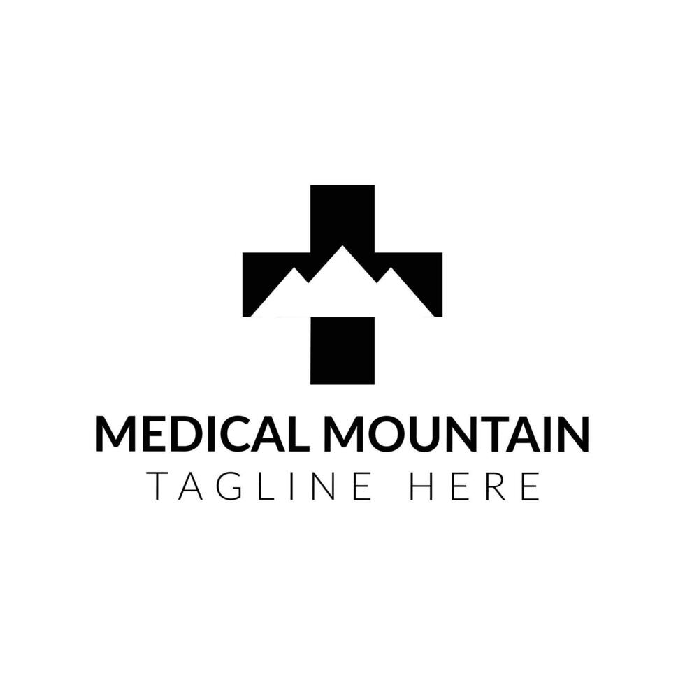 medical mountain logo vector