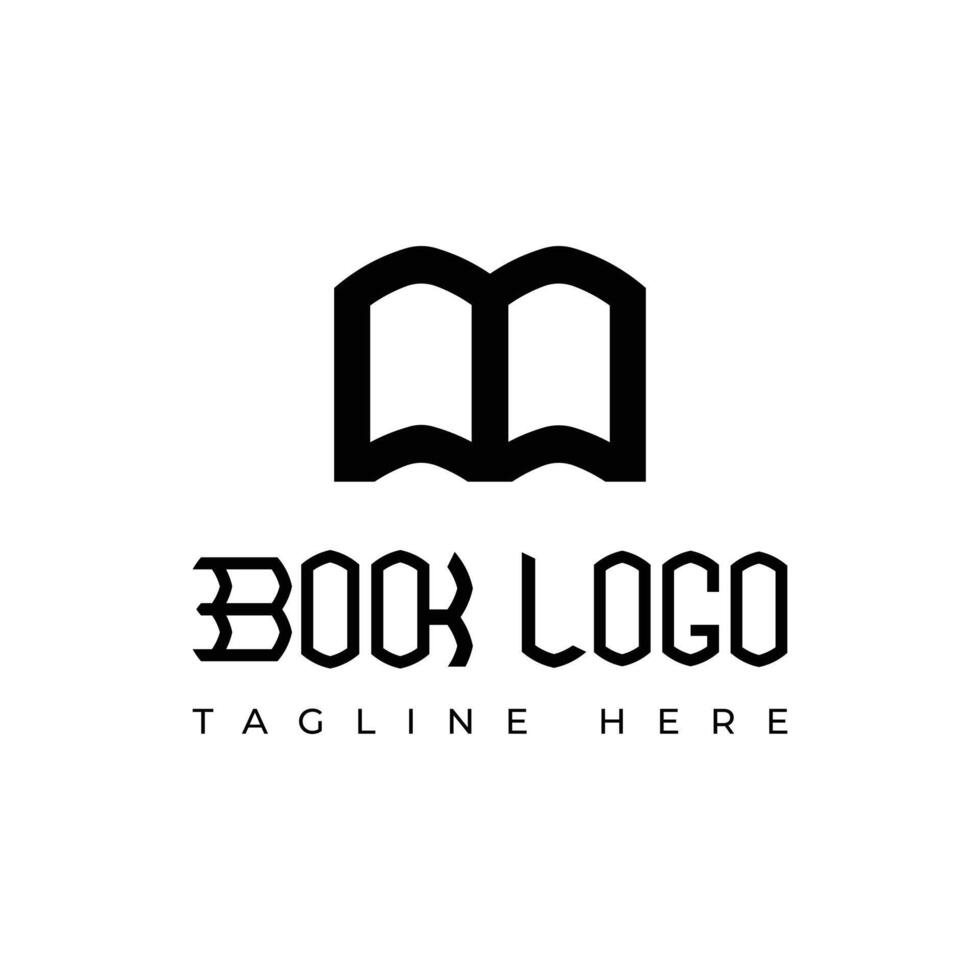 Creative minimal book Logo design template vector