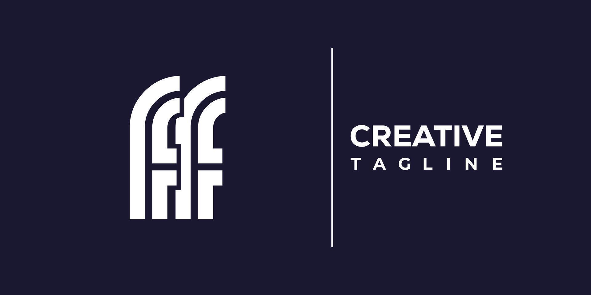 ff abstract minimalist letters Logo Monogram. vector