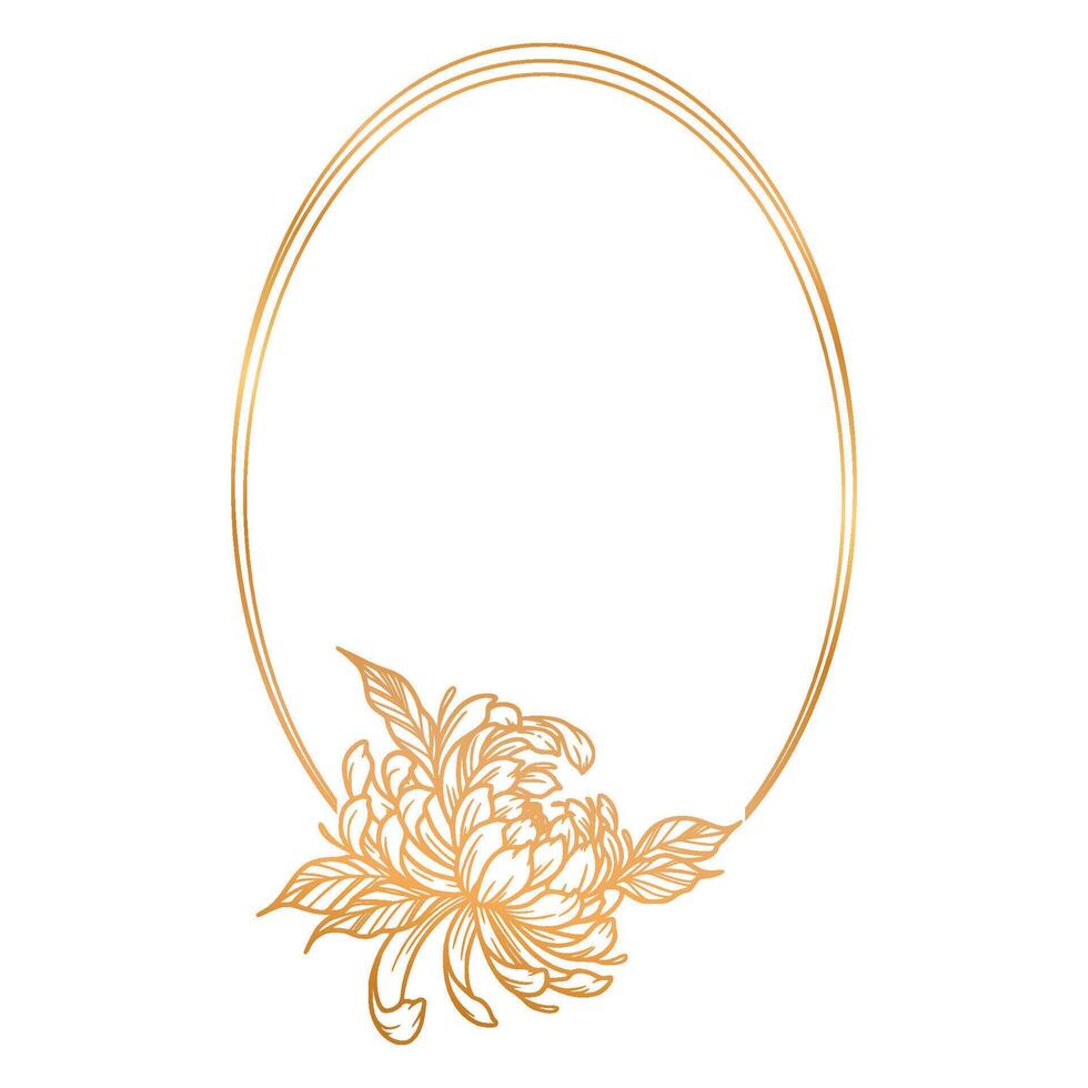 A flower in a circle frame vector