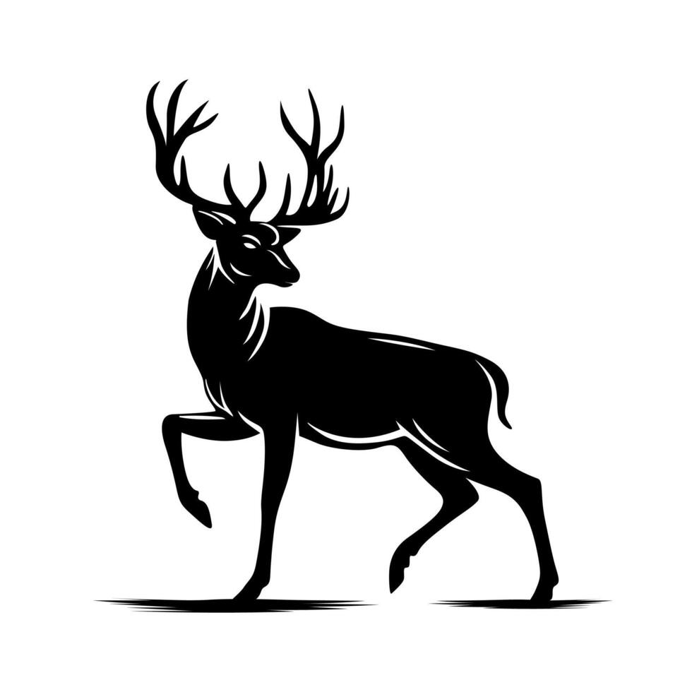 Deer silhouette illustration vector