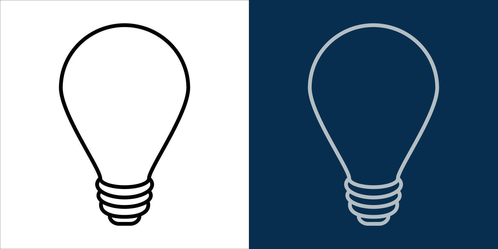 Outline Light bulb icon . Symbol of an incandescent light bulb. Sign of idea and innovation. Creative energy and inspiration. Editable Stroke. vector