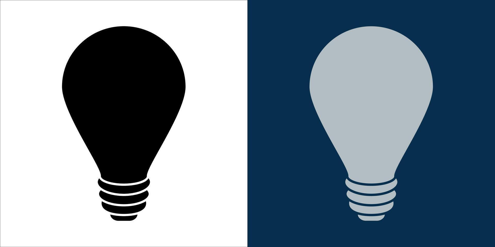 Light bulb icon silhouette. Symbol of an incandescent light bulb. Sign of idea and innovation. Creative energy and inspiration. vector