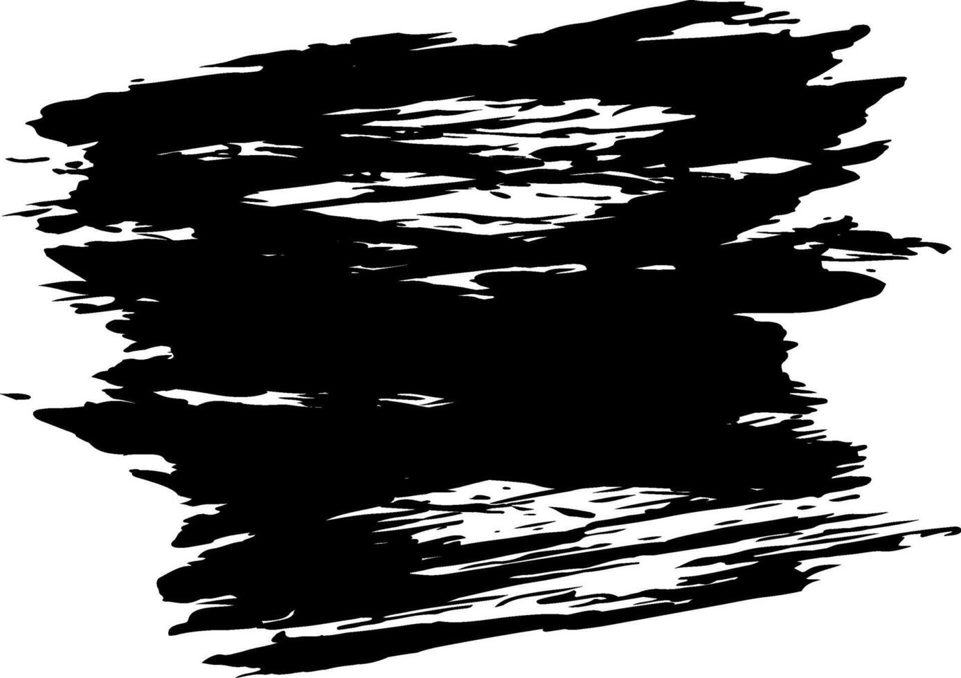 Wide black brush stroke creating a textured, artistic, and dynamic background effect, perfect for adding a touch of grunge or abstract style to designs vector