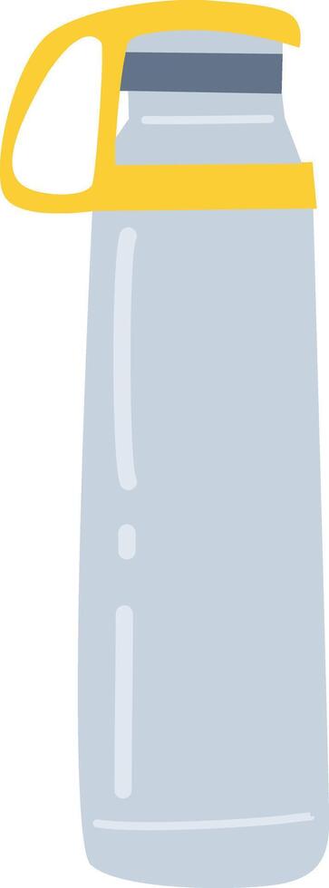 Modern, reusable water bottle featuring a convenient handle highlights eco conscious hydration practices, promoting sustainable living and refreshing drinks while on the go vector
