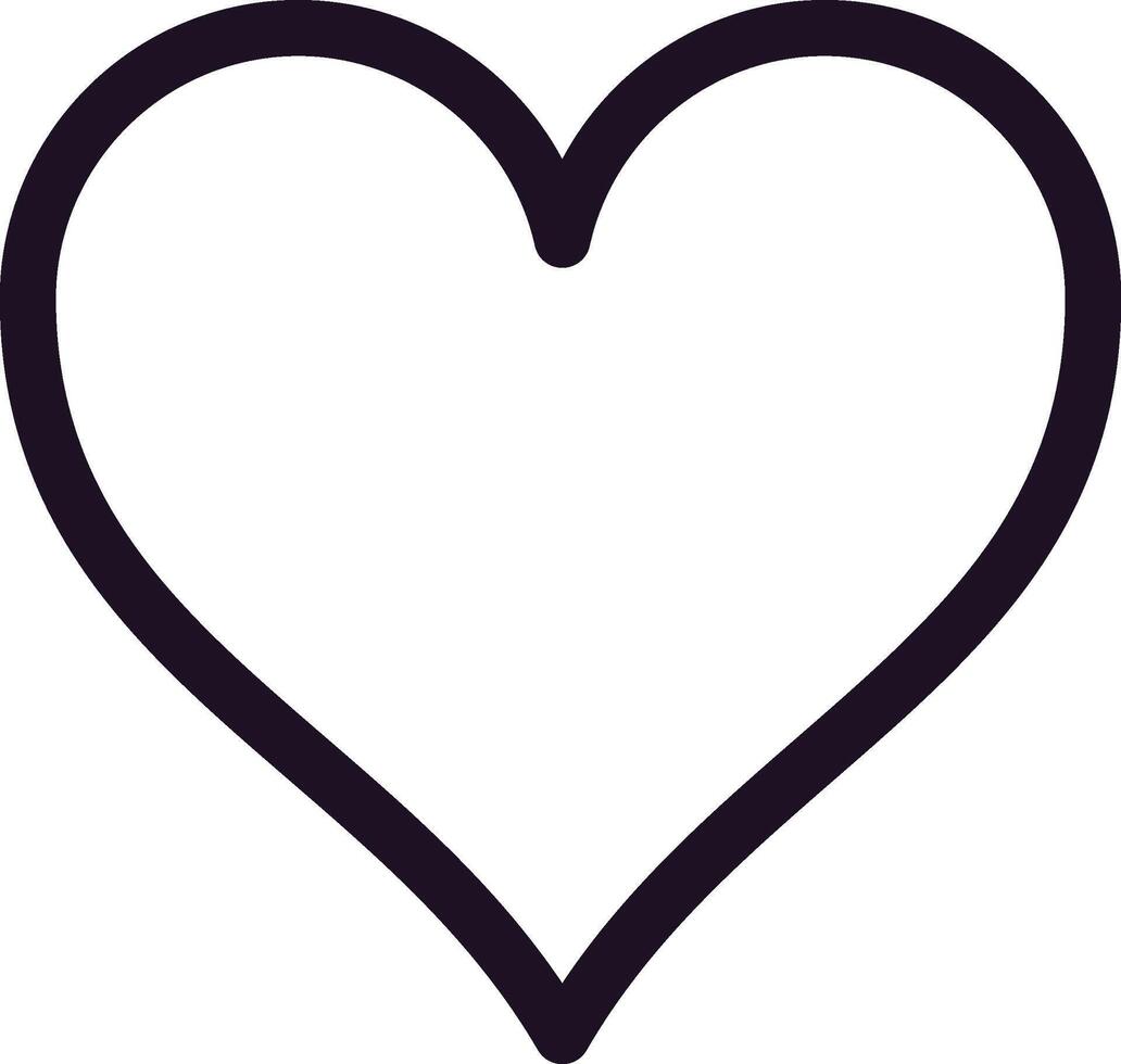 Hand drawn heart shape expressing love, affection, and romance, serving as a perfect symbol for Valentine's Day or any occasion celebrating deep emotional connections vector