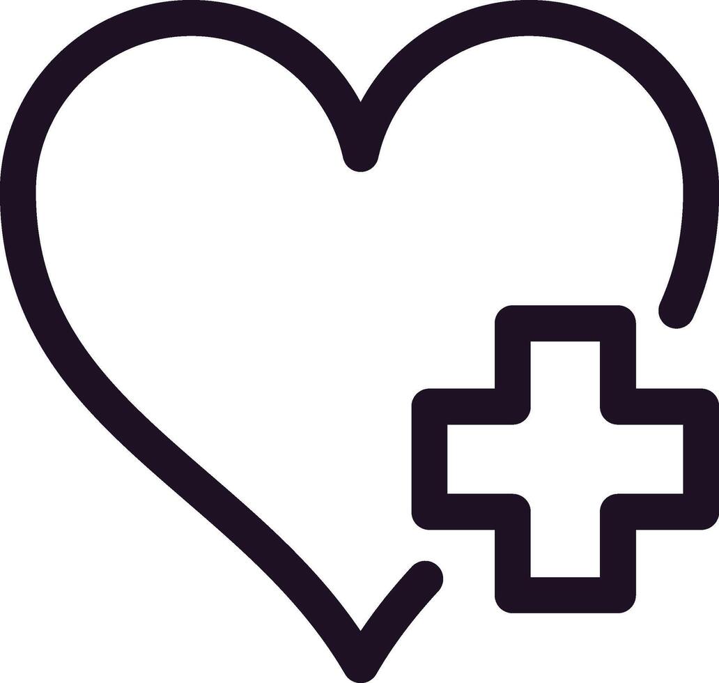 Representing the intertwining of healthcare and love, a heart featuring a cross symbolizes medical care, affection, and overall well being, reflecting compassion and support in life vector