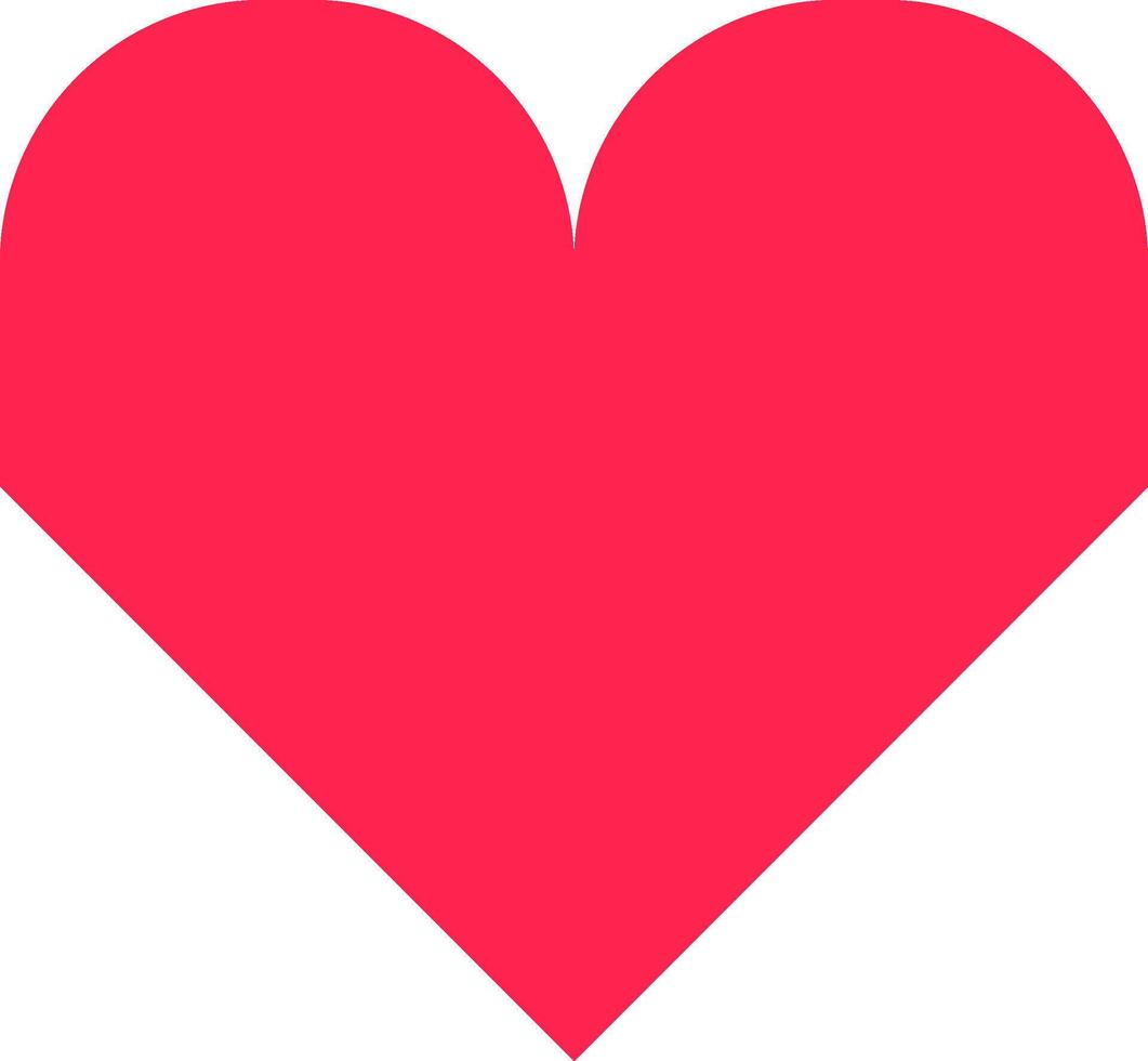 Bright red heart shape symbolizing love, romance, and affection, set against a clean white background, perfect for Valentine's Day or any occasion celebrating love and relationships vector