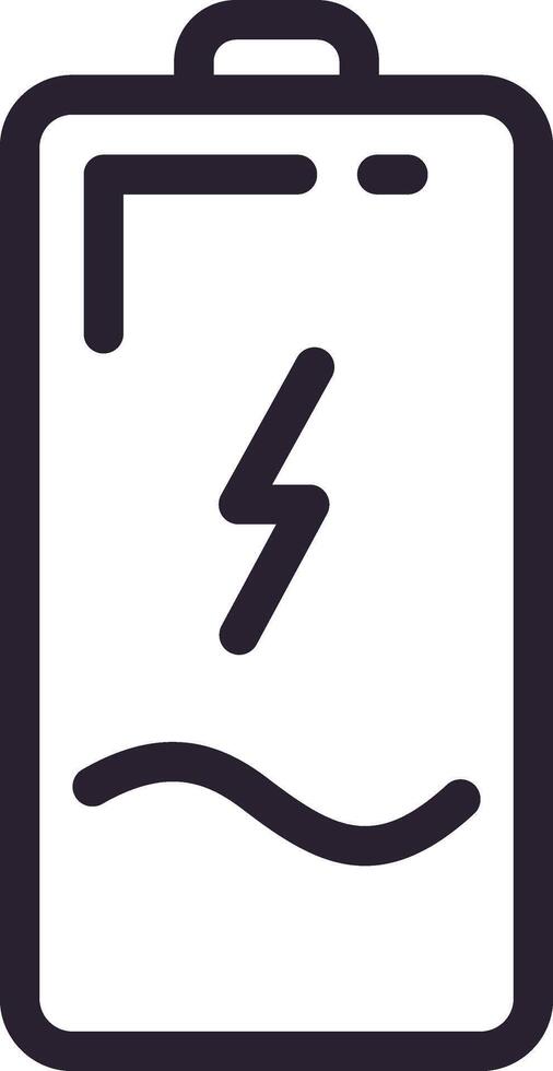 Minimalist illustration representing a battery charging, symbolizing energy, power, electricity supply, and charging process of a device vector