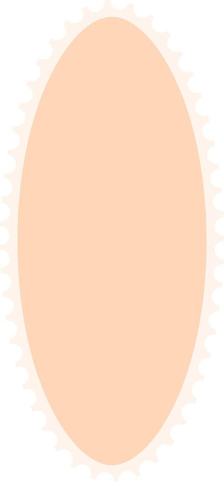 Featuring an oval shape with jagged edges, this vintage frame effect enhances projects with a classic design, adding elegance and charm to invitations, cards, and decorations vector