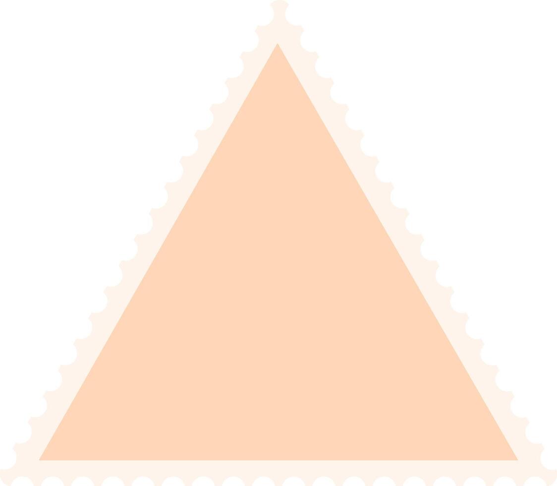 Blank triangular postage stamp featuring a serrated edge, isolated against a white background, offering ample copy space for creative customization and personal design vector