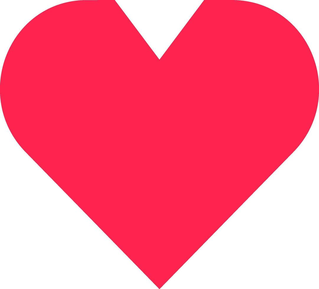 Vibrant red heart shape symbolizing love, affection, and romance, perfect for Valentine's Day, anniversaries, or any occasion celebrating love and relationships vector