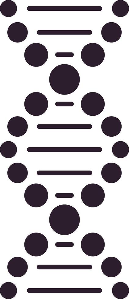 Vertical stylized dna structure showing nucleotides forming double helix on white background, representing genetic code and biological inheritance vector