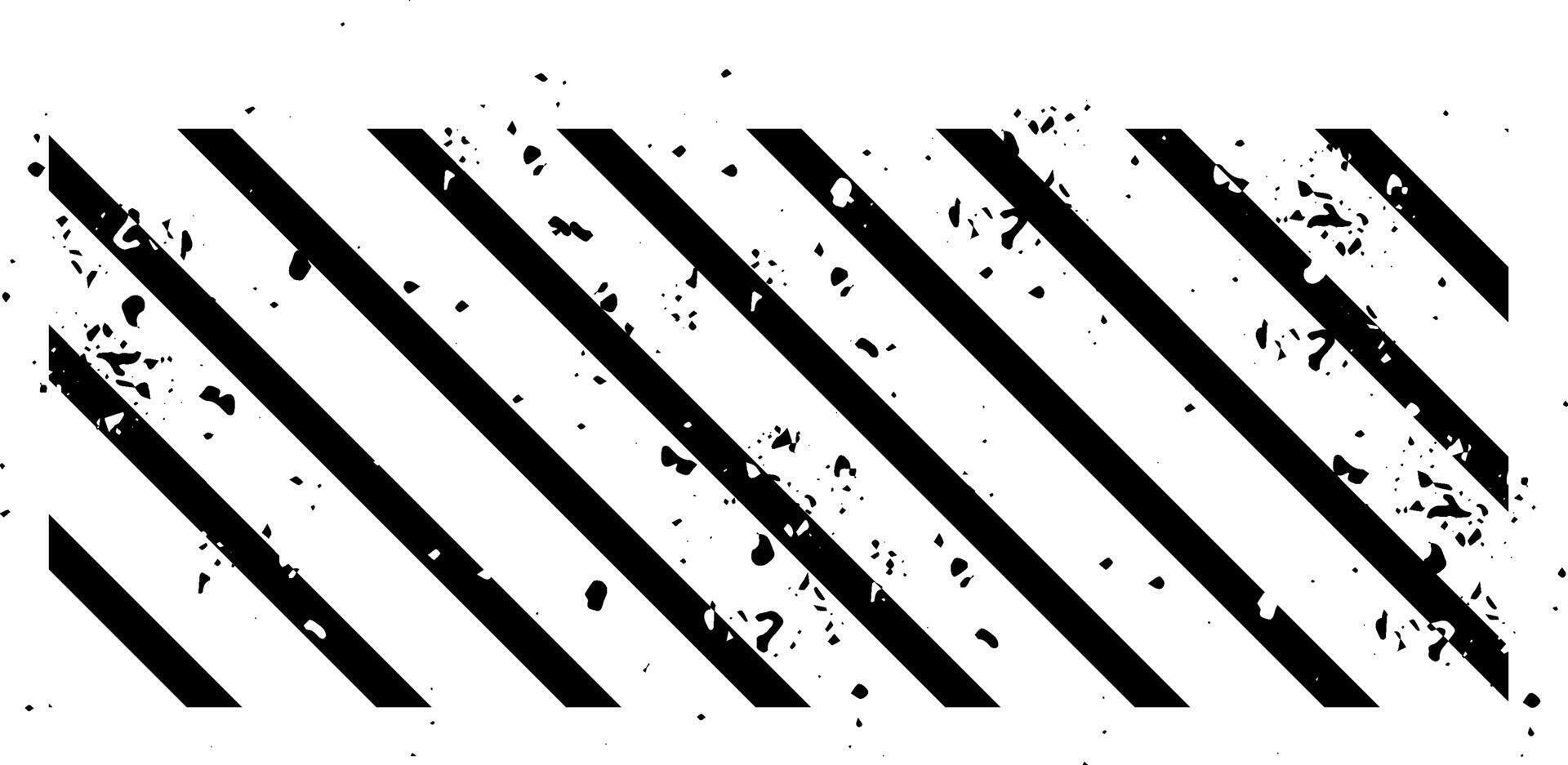 Black and white diagonal stripes with grunge texture create a dynamic and high contrast pattern, suitable for backgrounds, overlays, and design elements vector