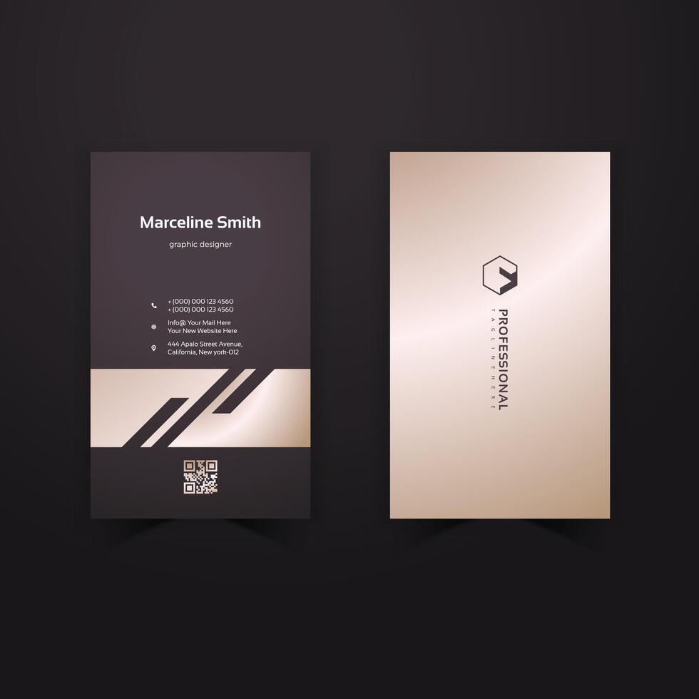 Unique style new vertical Business cards design with purple and sweet pink color combination design vector