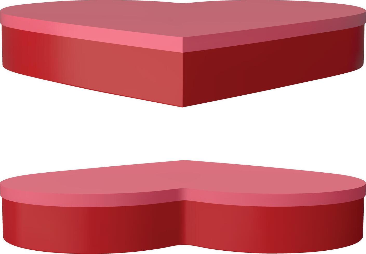 isolated heart shaped podium. valentine's day podium vector