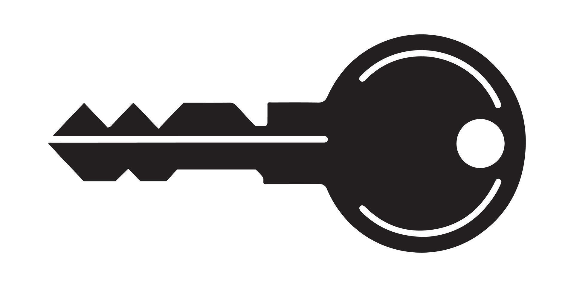 Key Icon Simple Graphic for DIY and Creative Projects vector