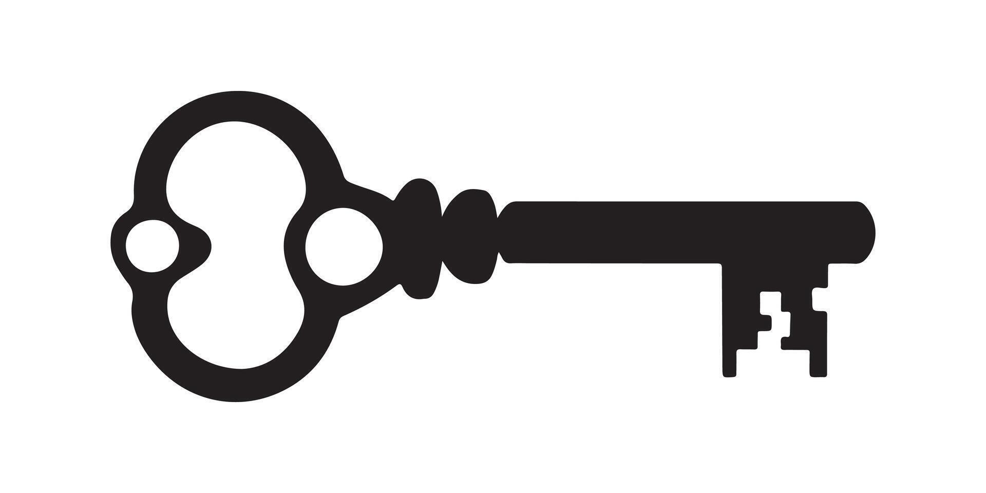 Artistic Key Icon Clean Illustration for Creative Use vector