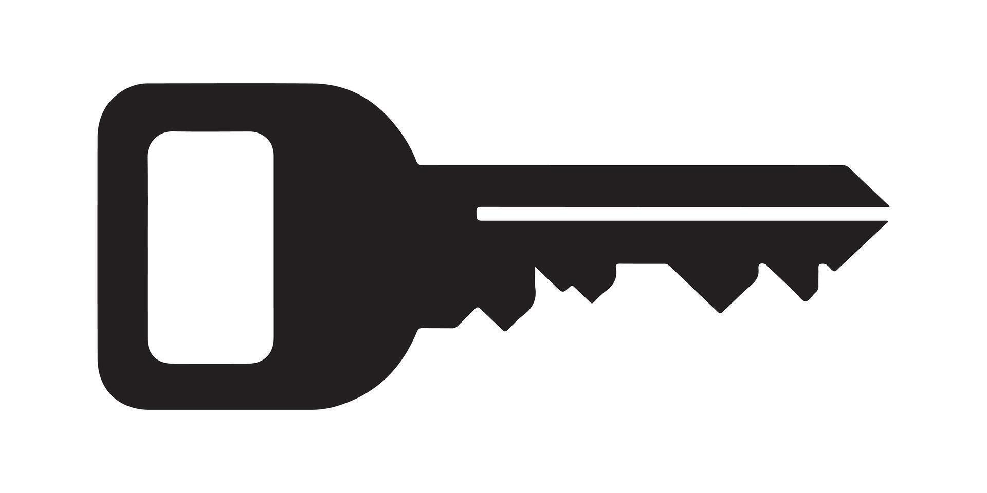 Stylish Key Silhouette Perfect for Graphic Design Needs vector