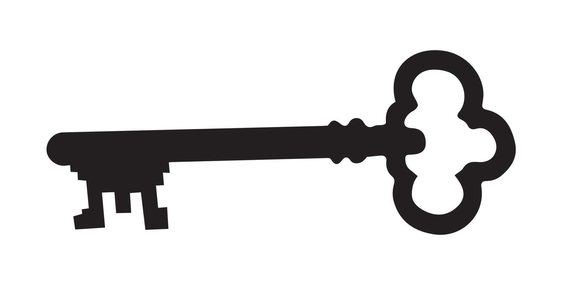 Bold Key Illustration Minimal Design for Visual Media vector
