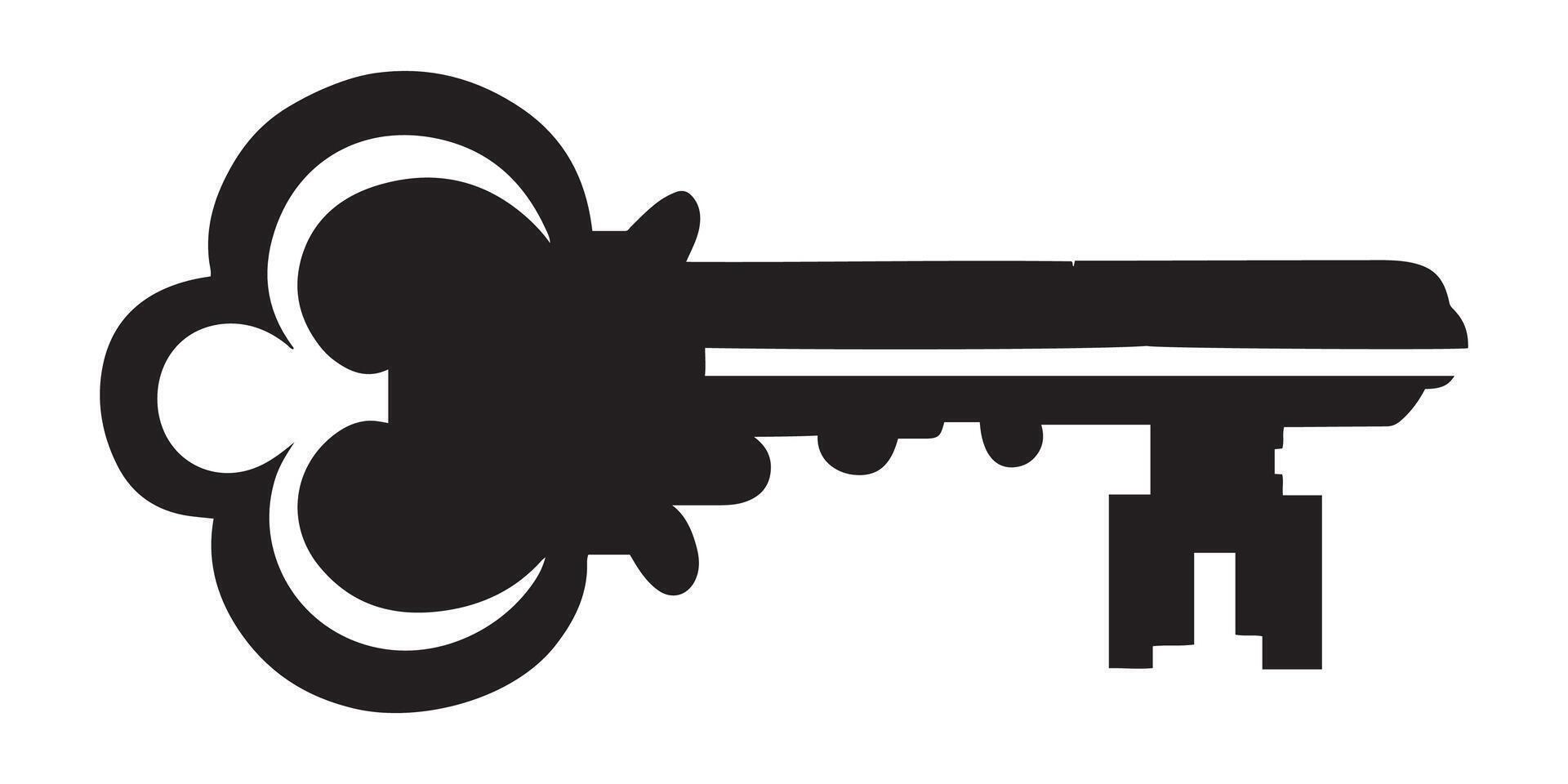 Vintage Key Symbol Simple Design for Creative Use vector