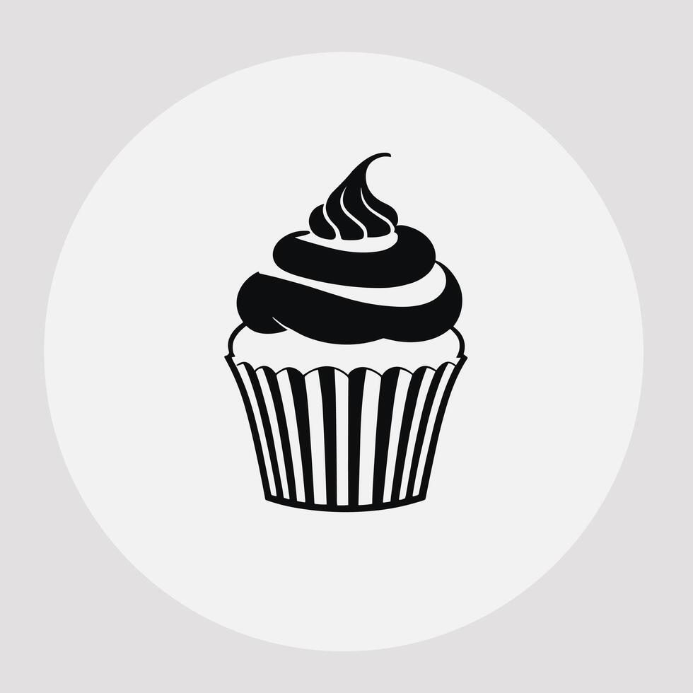 Cupcake icon illustration vector