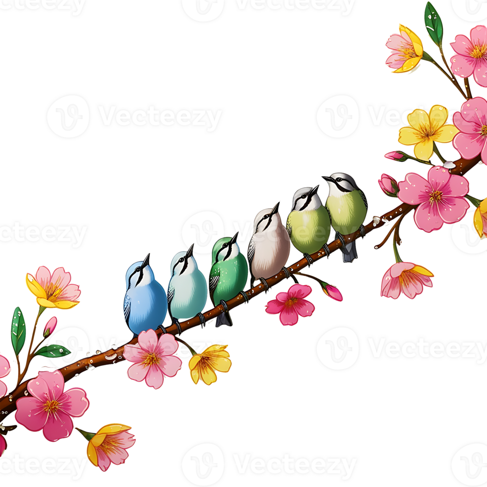 bird on a branch clipart transparent background png