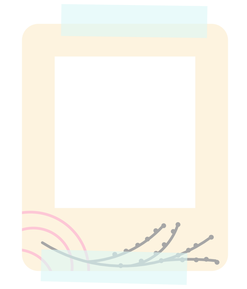 a square frame with tape png