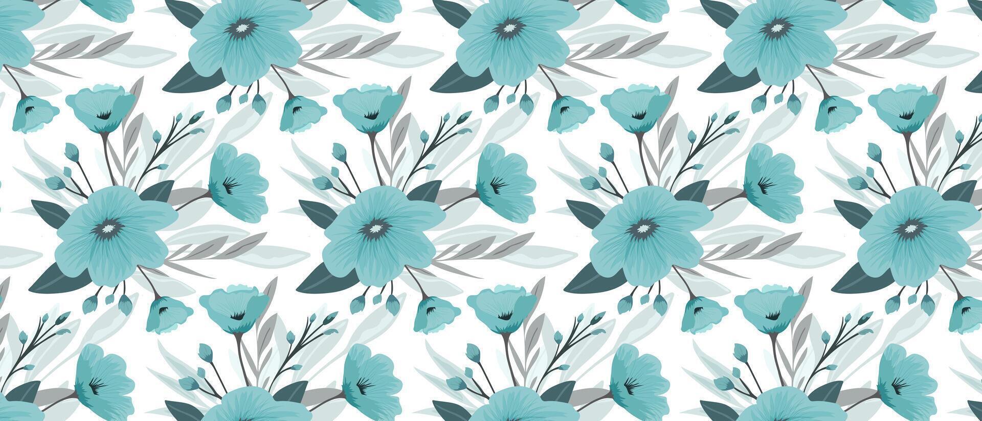 Delicate pastel flowers on a white background. Design of fabric, background, packaging, cover. vector
