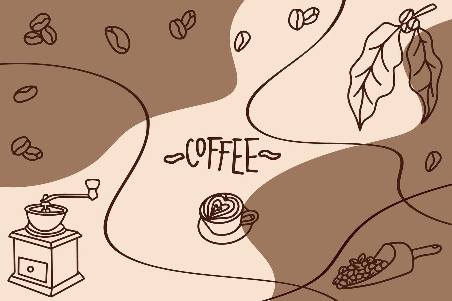 Banner for menu and recipes. Set of hand drawn cafe theme. Doodles for coffee, bakery for cafe menu, pastry shop. illustration vector