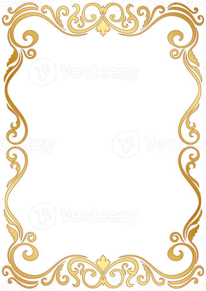 Vintage frame, Roman decoration, golden corner, golden graphic elements png