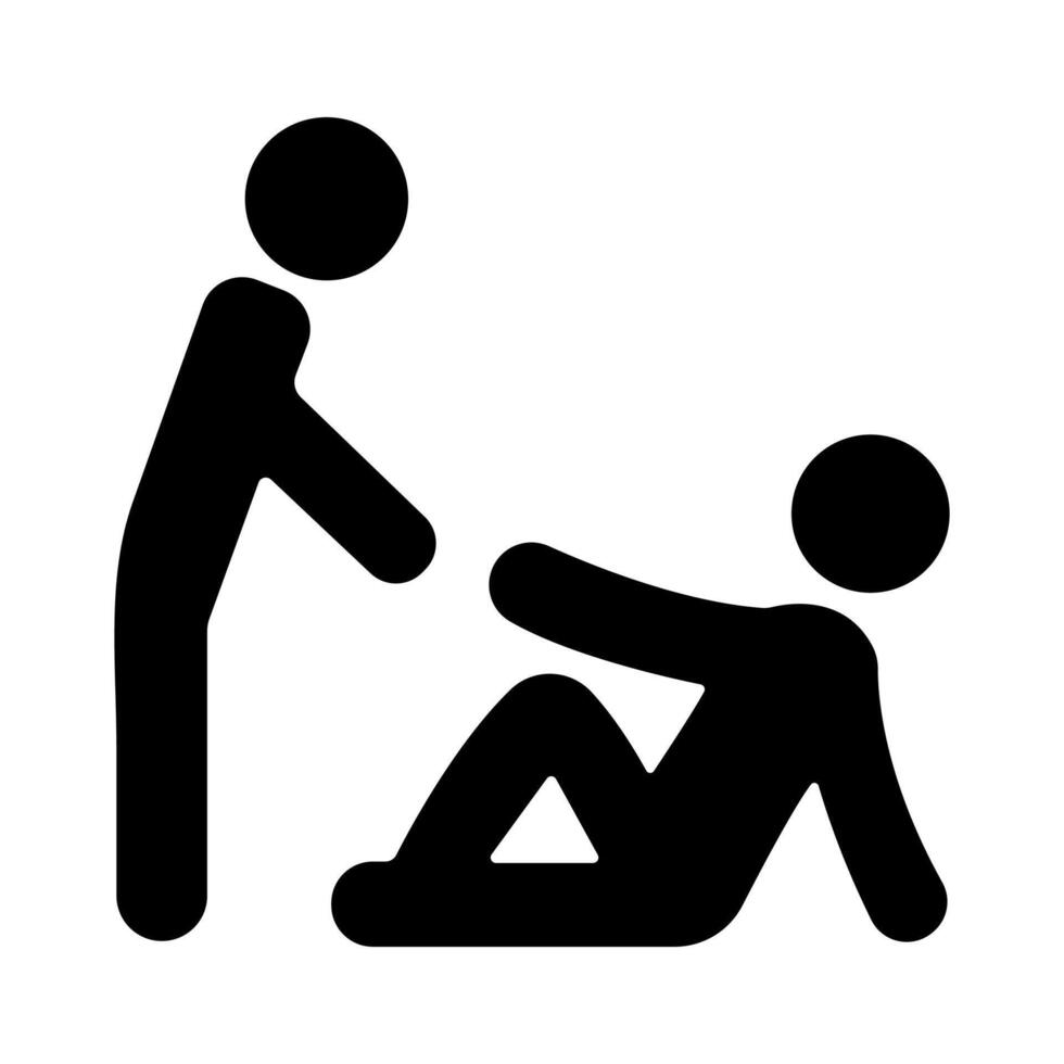 provide help icon. cartoon stick icon. stickman style. vector