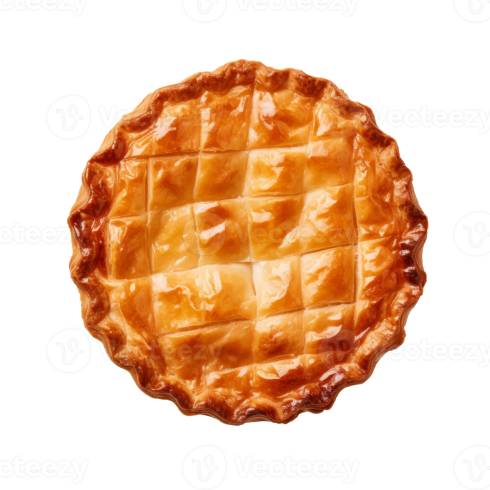 Golden baked pie with a lattice crust perfect for desserts and baking png