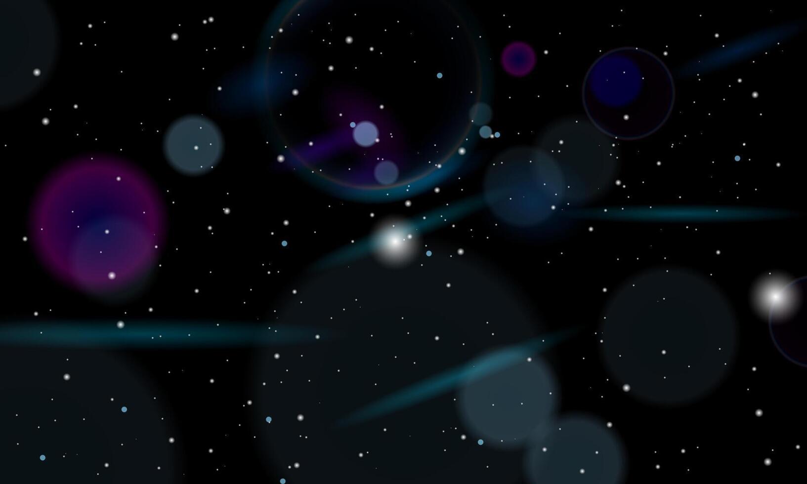Cosmos dark galaxy background with realistic star dust, nebulae, planets and shining stars. Starry night, infinite universe, milky way. vector