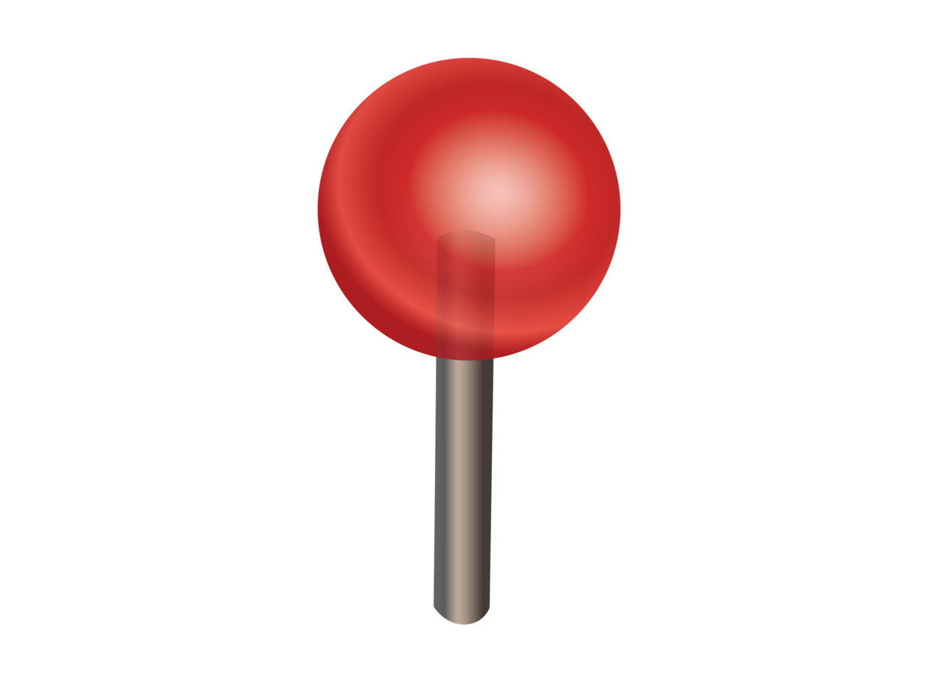 Red round head location pushpin icon png