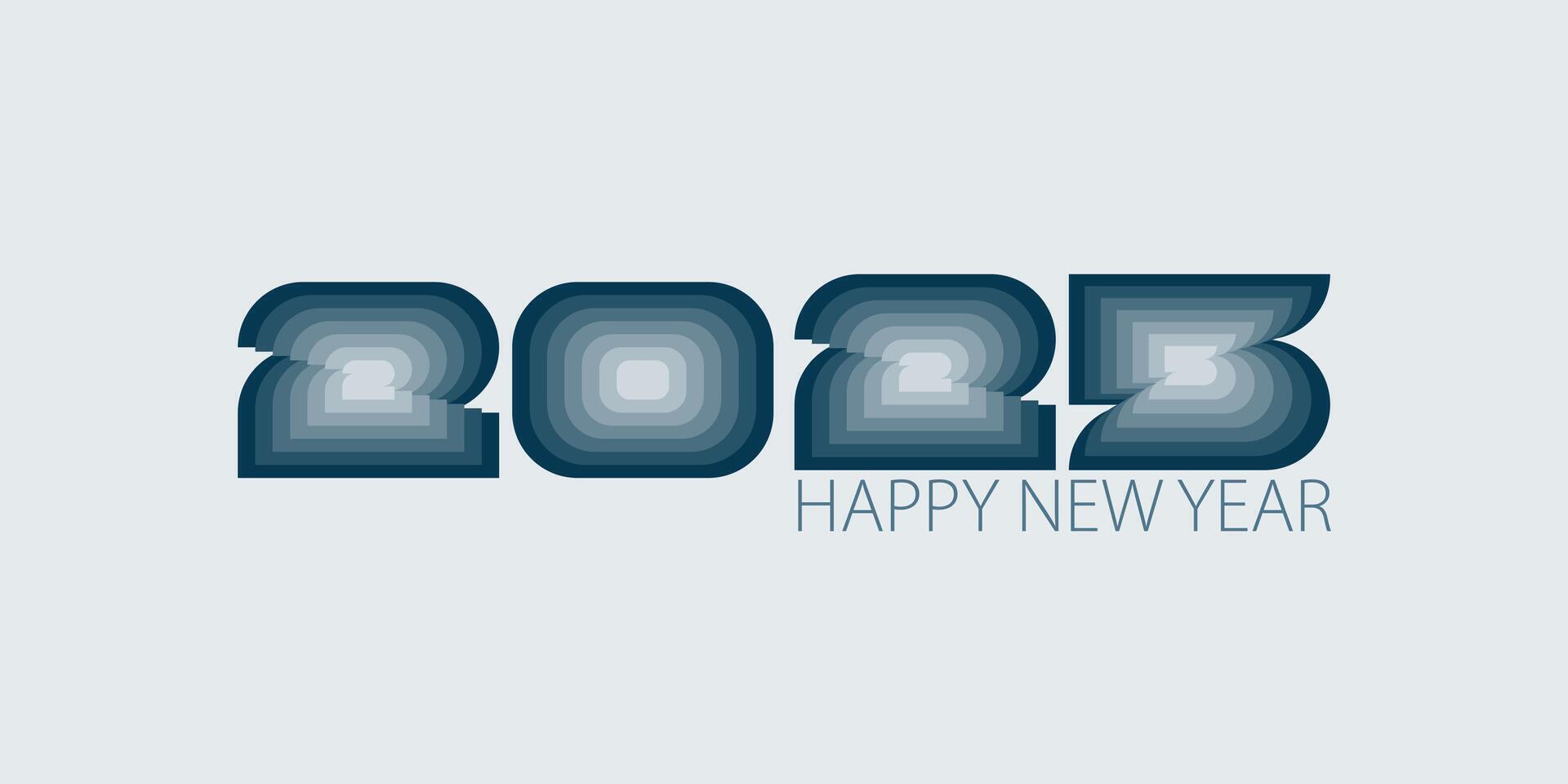 2025 year in retro style, happy new 2025 year for various design. vector