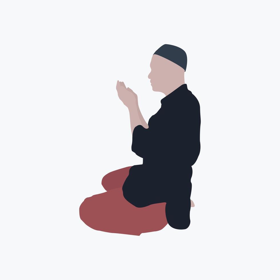 Muslim Praying, muslim man pray vector