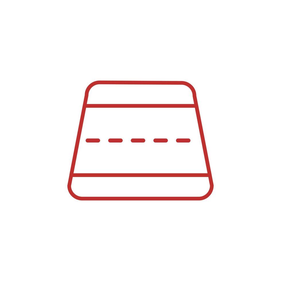 Thin line icon for graphic and web design. Simple sign. Internet concept symbol for website button. design illustration icon road or runway. Illustration of airplane road vector