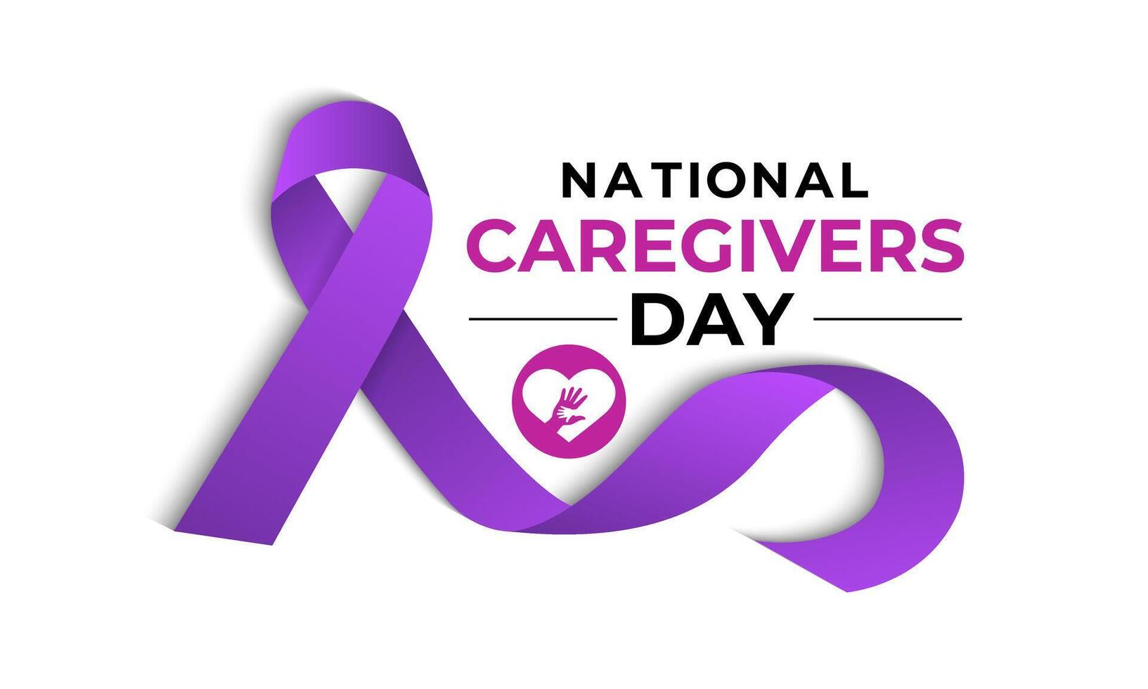 National caregivers day is February 16 banner and background vector