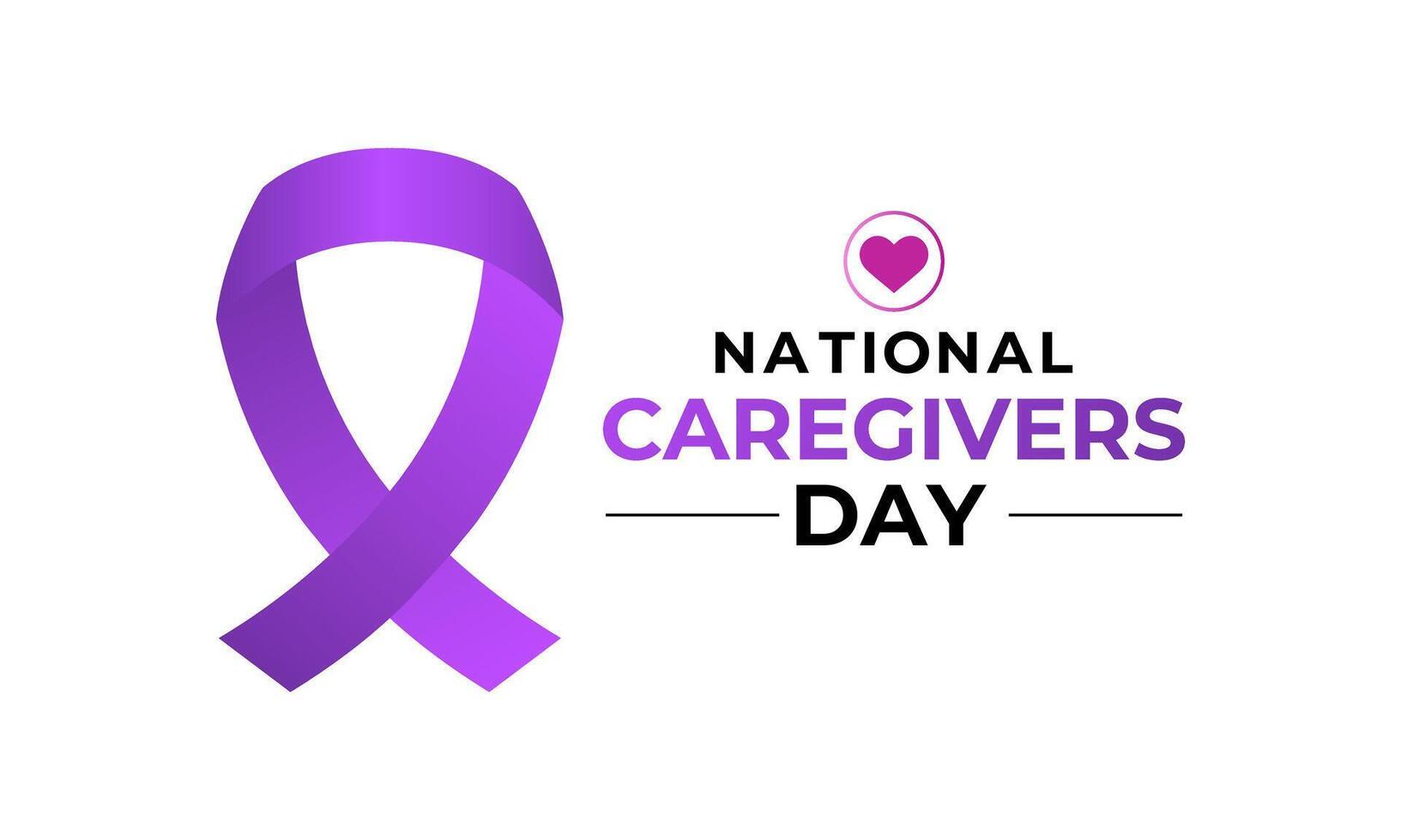 National caregivers day is February 16 banner and background design vector