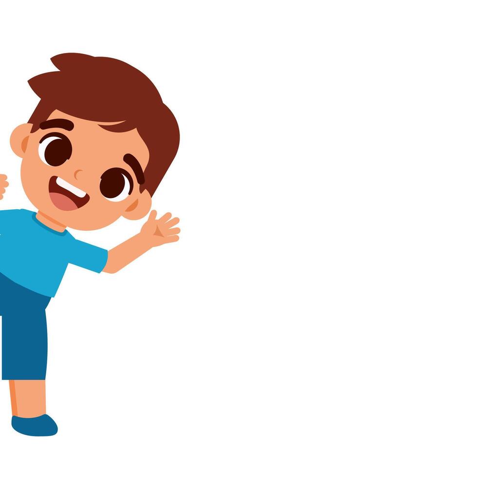 Flat illustration expression of children with happiness go back to school vector