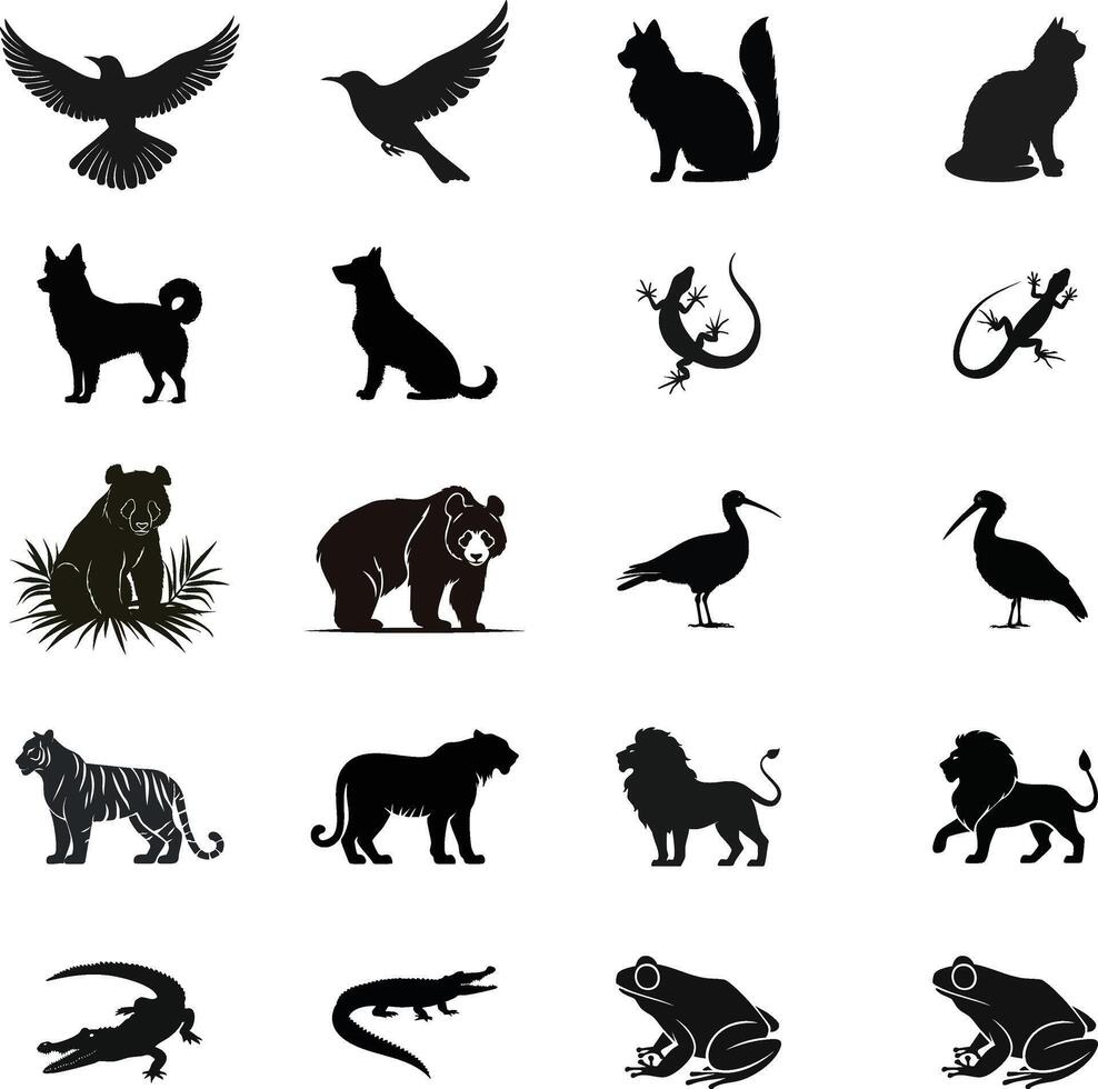 silhouettes of Animal vector